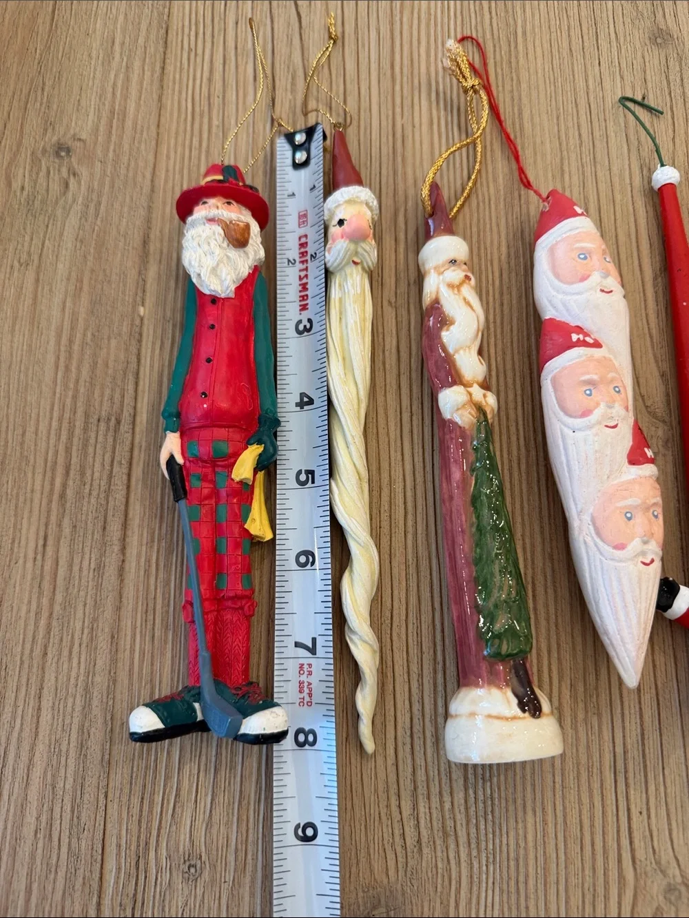 Santa Claus Christmas Ornament Bundle Lot of 5